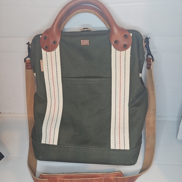 Werther Leather GoodsTool Bag Briefcase Green Olive Made In USA - Picture 1 of 14